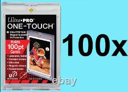 100 Ultra Pro ONE TOUCH MAGNETIC 100pt UV NEW Card Holders Display Storage Case