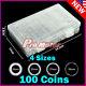 100pcs Collectible Gold Silver Coins Display Storage Box Set Case Grids 4 Sizes