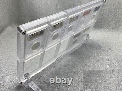 10 Grids Crystal Acrylic Display Frame Show Case Storage Box For NGC/PCGS Holder