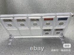 10 Grids Crystal Acrylic Display Frame Show Case Storage Box For NGC/PCGS Holder