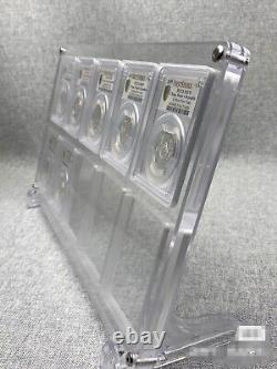 10 Grids Crystal Acrylic Display Frame Show Case Storage Box For NGC/PCGS Holder