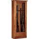 10 Gun Cabinet Rack Safe Stand Storage Brown Organizer Rifle Shotgun