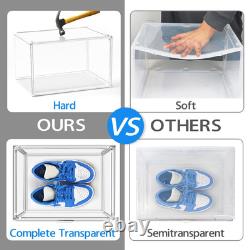 10 Pack Acrylic Shoe Display Case Transparent Sneaker Storage Boxes Clear Pla