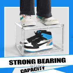 10 Pack Acrylic Shoe Display Case Transparent Sneaker Storage Boxes Clear Pla