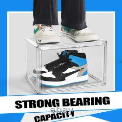 10 Pack Acrylic Shoe Display Case Transparent Sneaker Storage Boxes Clear Pla
