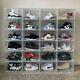 10 Pack Shoe Boxes Large Clear Plastic Stackable Side Door Sneaker Display Case