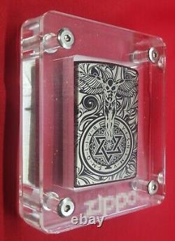10 x 1 Space Acrylic Display Frame Case Storage Box For Zippo Lighters