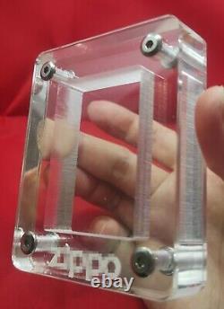 10 x 1 Space Acrylic Display Frame Case Storage Box For Zippo Lighters