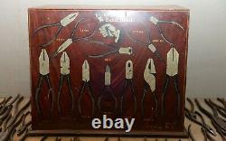 110 all Utica Tool Co pliers plus hardware store display case collectible lot