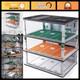 118 Scale Diecast Car Display Case With Lights, 3-tier Garage Storage For Colle