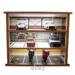 124 Scale diecast Car Model Display Case 3 Tiers, with LED Light and Acrylic