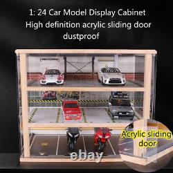 124 Scale diecast Car Model Display Case 3 Tiers, with LED Light and Acrylic