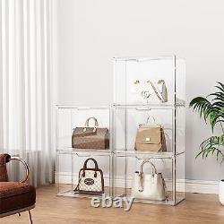 12PCS Acrylic Display Case, Display Cases for Collectibles, Purse 12 PCS