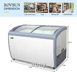 12.7 cu. Ft Commercial Ice Cream Freezer Display Case with 4 Storage Baskets