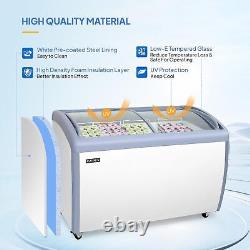 12.7 cu. Ft Commercial Ice Cream Freezer Display Case with 4 Storage Baskets