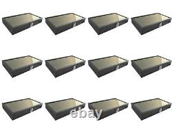 12 Black Glass Lid Top Utility Jewelry Hobby Display Storage Sales Box Cases