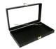 12 Black Glass Lid Top Utility Jewelry Hobby Display Storage Sales Box Cases