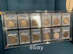 12 Grid Crystal Acrylic Display Frame Show Case Storage Box For PCGS/ICG Holder