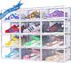 12 Pack Stackable Plastic Sneaker Display Case Storage Organizer For Us Size 12