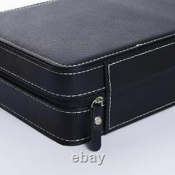 12 Slot Zipper Watch Box Storage Display Case Pu Leather Portable Organizer Bag