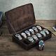 12 Slots Genuine Leather Watch Box Display Case Watches Storage Organizer Holder