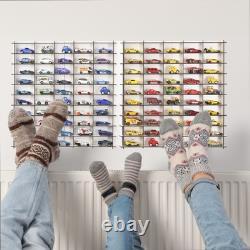 164 Diecast Car Display Shelf Wall Mounted 200 Car Storage Case for Collectors