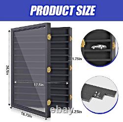 164 Scale Die-Cast Display Case Acrylic Door, Storage Cabinet, Black