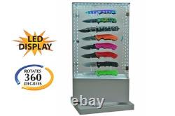 16 Piece Acrylic Knife Display Rotating Case Display Tower