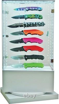 16 Piece Acrylic Knife Display Rotating Case Display Tower