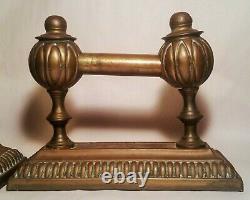 1800s DEPT. STORE DISPLAY CASE shelf riser antique cast iron brass vtg glass art