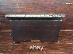 1880s Old Country Store Hickory Elastic Counter Display Case Clothing Sewing