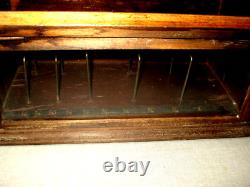 1890's Wood Store Counter Display Case- Hickory Elastic-sewing-clothing-org 13