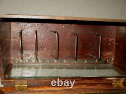 1890's Wood Store Counter Display Case- Hickory Elastic-sewing-clothing-org 13