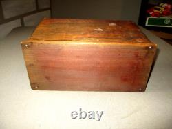 1890's Wood Store Counter Display Case- Hickory Elastic-sewing-clothing-org 13
