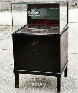 1900's Antique Redipoint Pens Pencil wooden Display Case Cabinet General Store