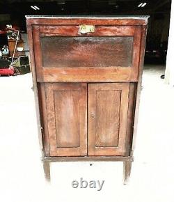 1900's Antique Redipoint Pens Pencil wooden Display Case Cabinet General Store