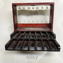 1919 Vintage Crochet hook Store Display from Boye Needle Company with10 hooks