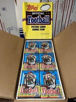 1989 Topps Football Grocery Store Display Case Bbce Fasc 6 Wax Boxes Very Rare