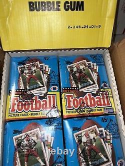 1989 Topps Football Grocery Store Display Case Bbce Fasc 6 Wax Boxes Very Rare