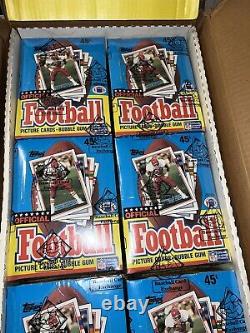 1989 Topps Football Grocery Store Display Case Bbce Fasc 6 Wax Boxes Very Rare