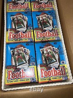 1989 Topps Football Grocery Store Display Case Bbce Fasc 6 Wax Boxes Very Rare