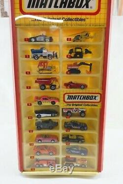 1990's Matchbox Revolving Store Display Case Complete With Cars Swivel Base