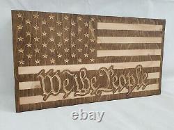 19 WE THE PEOPLE American Flag handgun concealment cabinet hidden gun storage