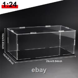 1-20x Clear Display Case Storage Box Dustproof For 124 Scale Diecast Model Cars