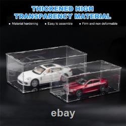 1-20x Clear Display Case Storage Box Dustproof For 124 Scale Diecast Model Cars