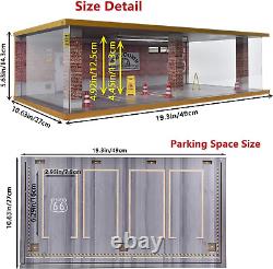 1/24 Scale Model Car Display Case with Light, 1 24 Diecast Cars Storage Cases