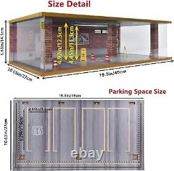 1/24 Scale Model Car Display Case with Light, 1 24 Diecast Cars Storage Cases