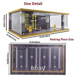1/24 Scale Model Car Display Case with Light, 1 24 Diecast Cars Storage Cases in