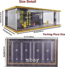 1/24 Scale Model Car Display Case with Light, 1 24 Diecast Cars Storage Cases in