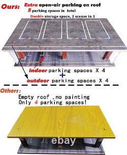 1/24 Scale Model Car Display Case with Light, 1 24 Diecast Cars Storage Cases in